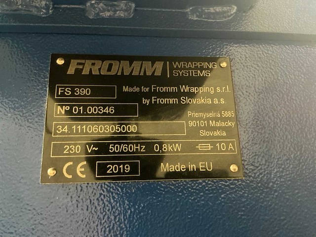 Fromm fs 390 palletfoliewikkelaar - afbeelding 8 van  8