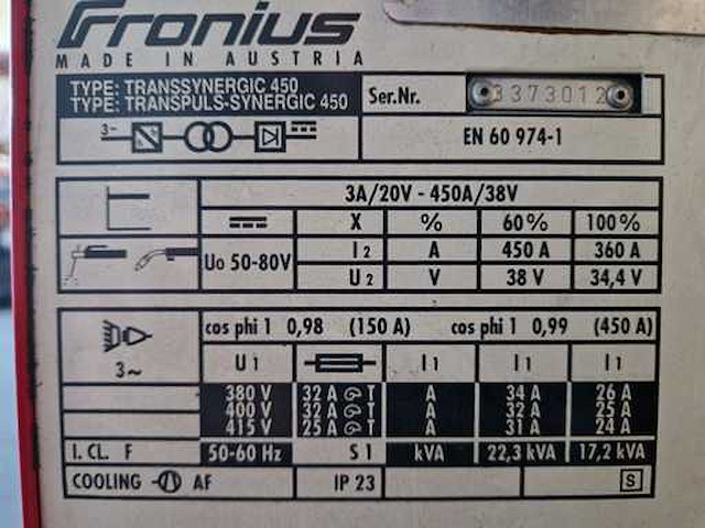 Fronius - - tps450 - mig lasapparaat - afbeelding 8 van  8