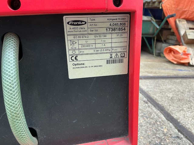 Fronius - kühlger - trantig 3000 tig lasinstallatie met laswagen - afbeelding 14 van  14