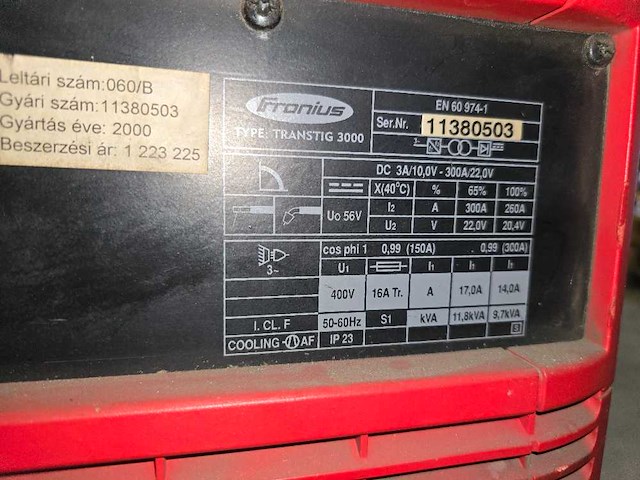Fronius - transtig 3000 - tig-lasmachine - afbeelding 6 van  6