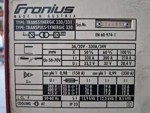 Fronius - ts331 - mig lasapparaat - afbeelding 6 van  6