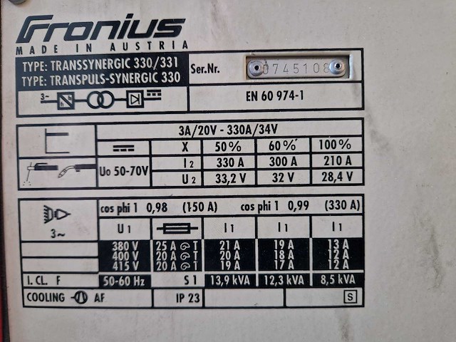 Fronius - ts331 - mig lasapparaat - afbeelding 6 van  6