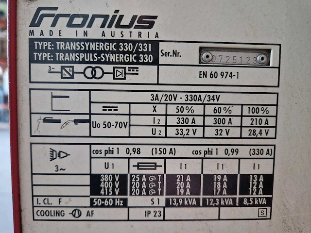 Fronius - ts331 - mig lasapparaat - afbeelding 6 van  6