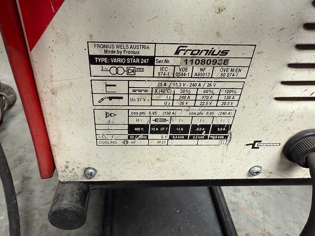 Fronius - vario star 247 - mig lasapparaat - afbeelding 4 van  6