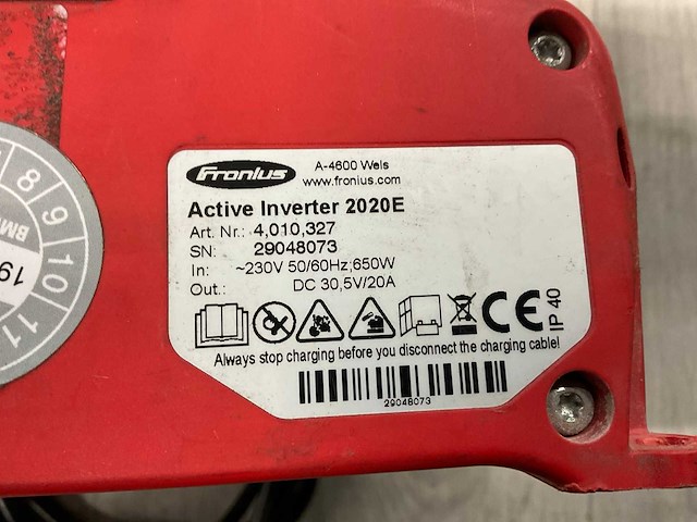 Fronius 2020e acculader - afbeelding 2 van  4