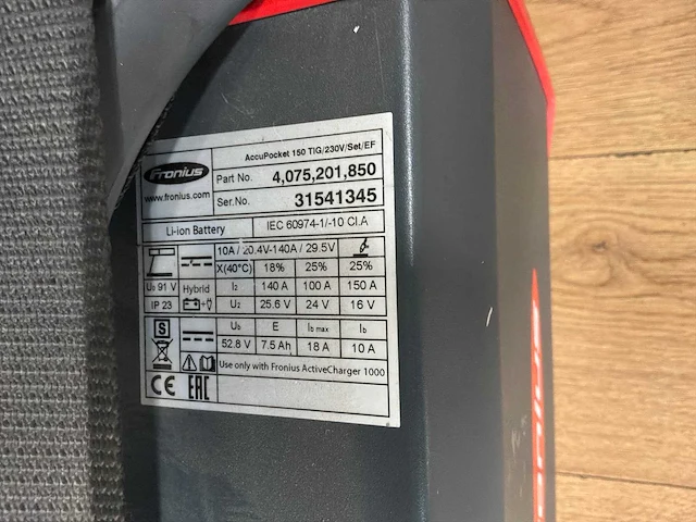 Fronius accupocket 150/400tig tig-lasmachine - afbeelding 18 van  21