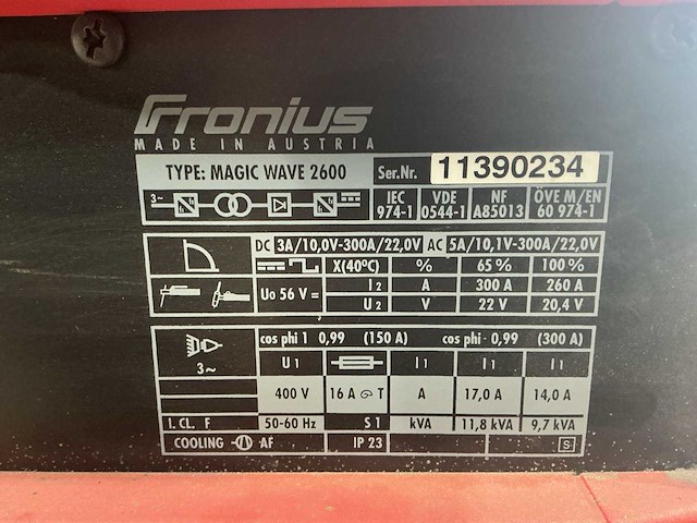 Fronius magic wave 2600 lasapparaat - afbeelding 8 van  9