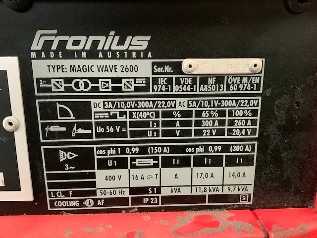 Fronius magic wave 2600 tig-lasmachine - afbeelding 3 van  6
