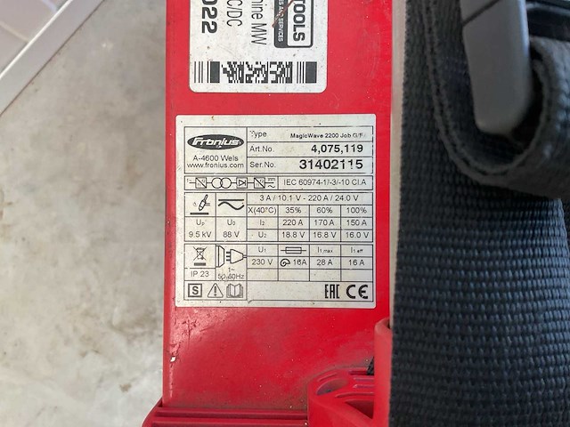 Fronius magicwave 2200 job lasapparaat - afbeelding 9 van  9