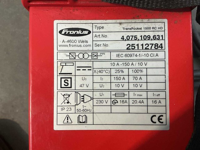 Fronius transpocket 1500rc lasapparaat - afbeelding 7 van  7