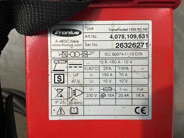 Fronius transpocket 1500rc lasapparaat - afbeelding 7 van  7