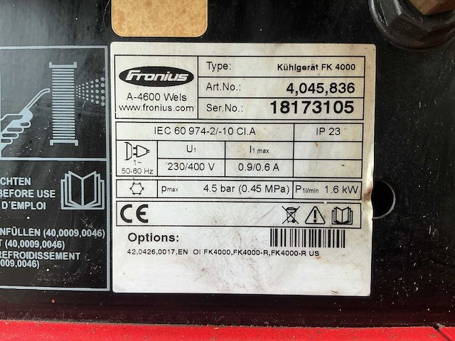 Fronius transpuls synergic 2700 lasapparaat - afbeelding 7 van  10