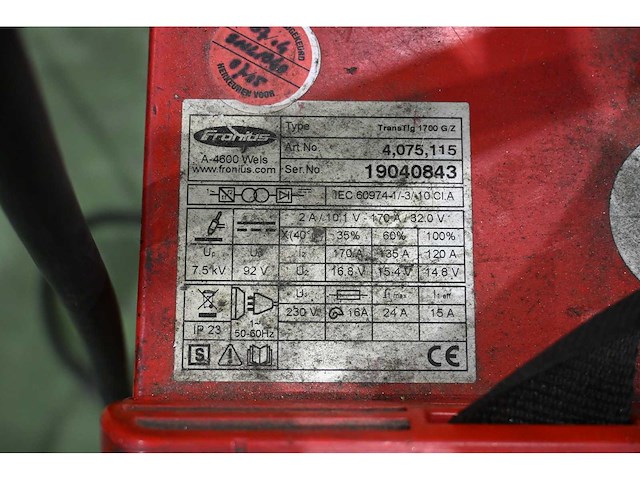Fronius transtig 1700 tig-lasmachine inclusief laswagen - afbeelding 7 van  7