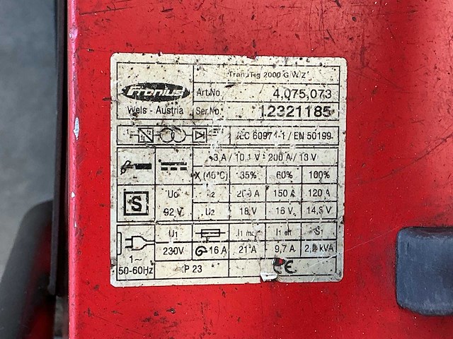 Fronius transtig 2000 lasapparaat - afbeelding 8 van  8