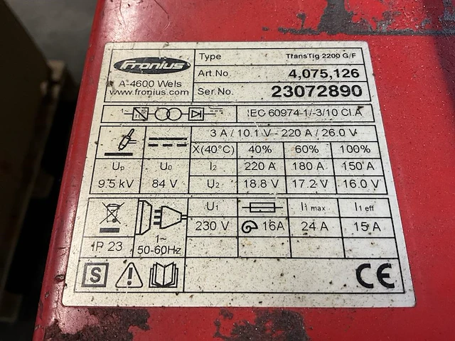 Fronius transtig 2200 g/f tig lasmachine - afbeelding 5 van  5