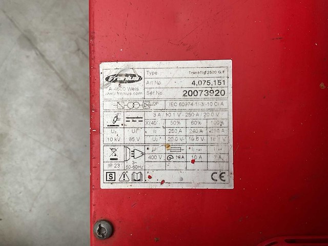 Fronius transtig 2500 g f lasapparaat - afbeelding 7 van  7