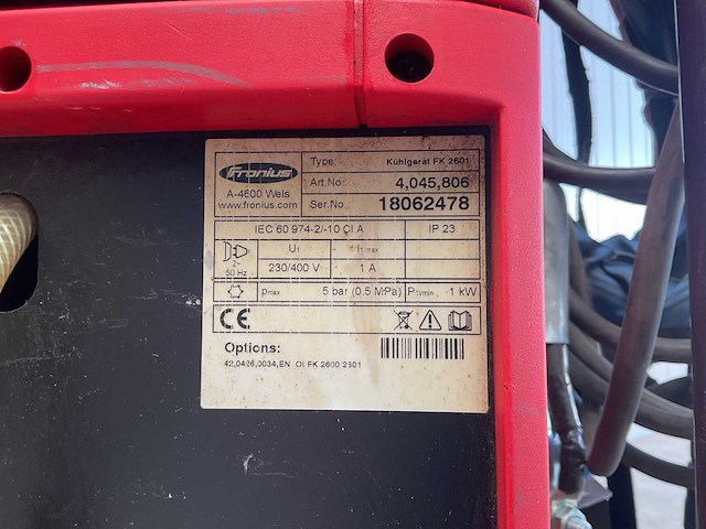 Fronius transtig 2600 g w z lasapparaat - afbeelding 8 van  9