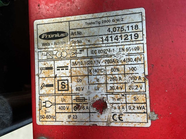 Fronius transtig 2600 lasapparaat - afbeelding 2 van  10