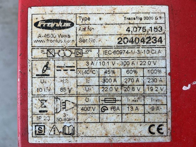 Fronius transtig 3000 lasapparaat - afbeelding 2 van  10