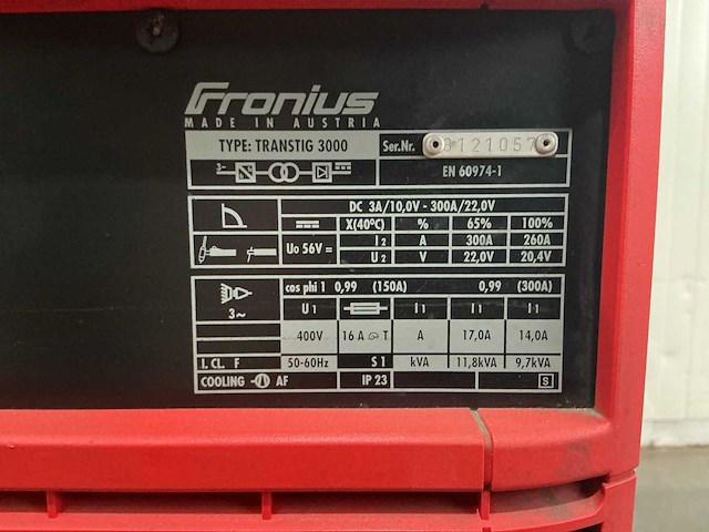 Fronius transtig 3000 lasapparaat - afbeelding 8 van  9