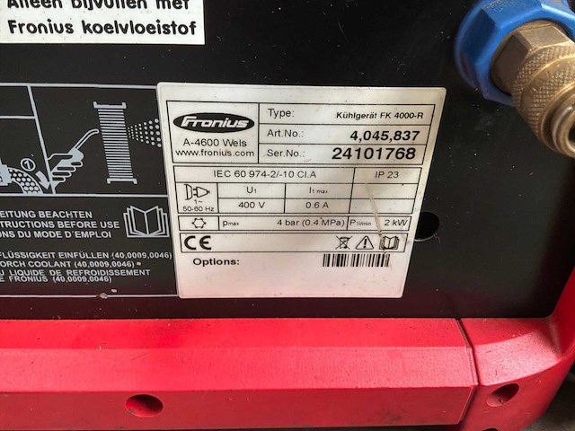 Fronius transtig 4000 / fk 4000-r tig-lasmachine - afbeelding 7 van  8