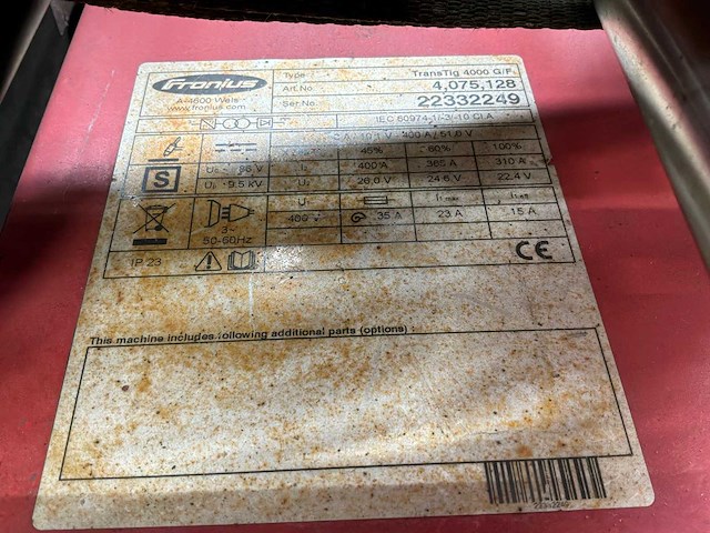 Fronius transtig 4000 g/f tig-lasmachine - afbeelding 2 van  10