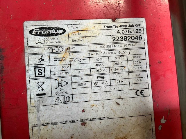 Fronius transtig 4000 job g/f tig-lasmachine - afbeelding 7 van  7