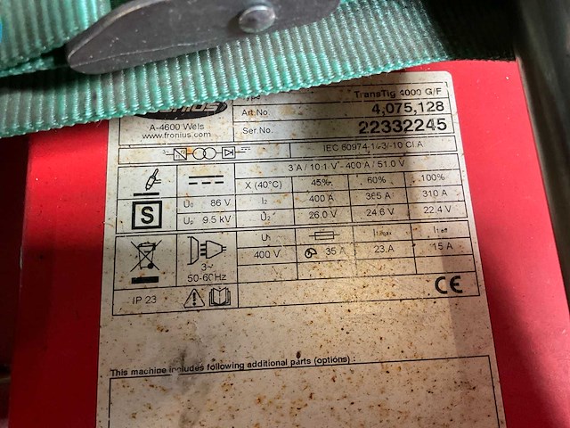 Fronius transtig 4000g/f tig-lasmachine - afbeelding 9 van  9