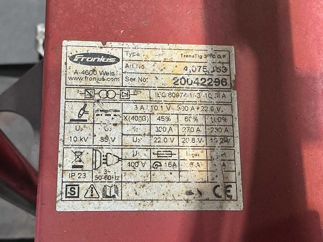 Fronius transtig3000 lasapparaat - afbeelding 13 van  13