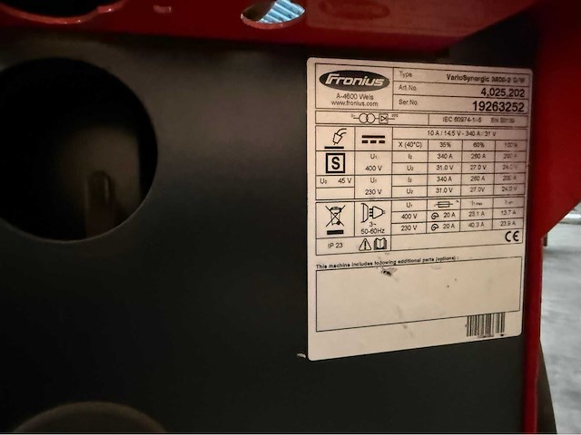 Fronius variosynergic 3400 mig lasapparaat - afbeelding 6 van  9