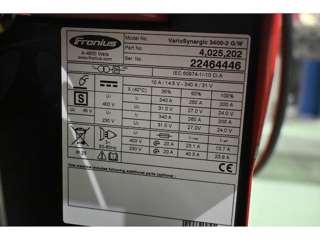 Fronius variosynergic 3400 mig lasapparaat - afbeelding 7 van  8