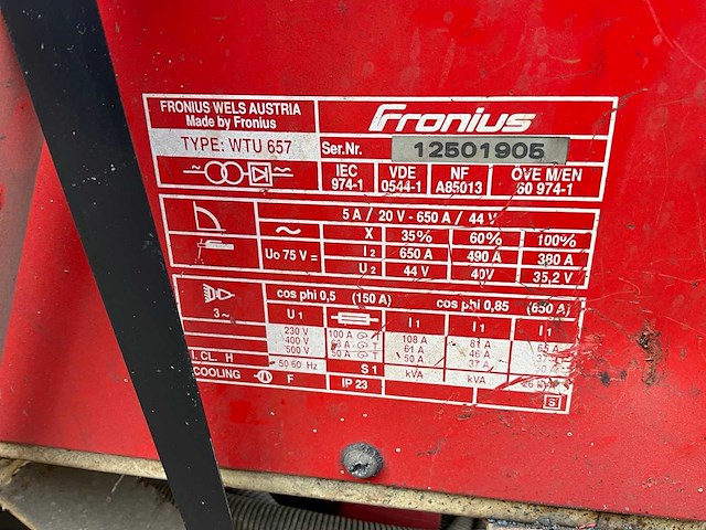 Fronius wtu 657 elektrode lasapparaat - afbeelding 6 van  6