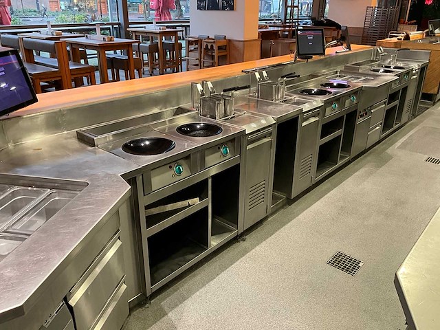 Frontcooking counter met apparatuur & afzuigkap (combinatiekavel 26 t/m 37) - afbeelding 12 van  12