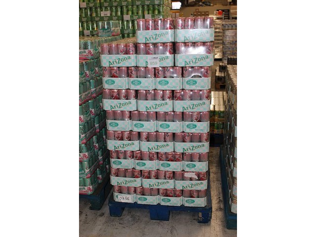 Fruitdrank arizona green tea peach. 165 trays a 12 stuks 33 cl. totaal 1980 blikken. tht 7-26. bod is inclu... - afbeelding 2 van  3