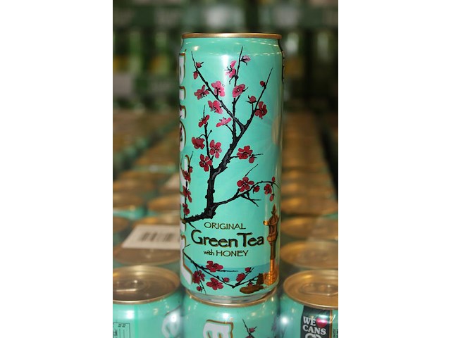 Fruitdrank arizona honey green. 155 trays a 12 stuks 33 cl. totaal 1860 blikken. tht 3-27. bod is inclusief... - afbeelding 3 van  3