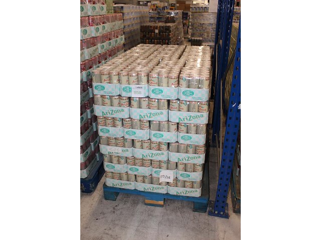 Fruitdrank arizona ice tea peach. 120 trays a 12 stuks 33 cl. totaal 1440 blikken. tht 5-26. bod is inclusi... - afbeelding 2 van  3