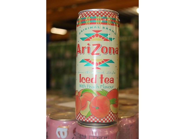 Fruitdrank arizona ice tea peach. 120 trays a 12 stuks 33 cl. totaal 1440 blikken. tht 5-26. bod is inclusi... - afbeelding 3 van  3