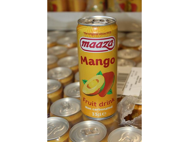 Fruitdrank maaza mango. 67 trays a 24 stuks 33 cl. totaal 1608 blikken. tht 1-27. bod is inclusief 241,20 e... - afbeelding 3 van  3
