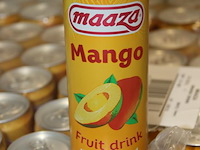 Fruitdrank maaza mango. 67 trays a 24 stuks 33 cl. totaal 1608 blikken. tht 1-27. bod is inclusief 241,20 e... - afbeelding 3 van  3