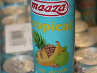 Fruitdrank maaza tropical. 58 trays a 24 stuks 33 cl. totaal 1392 blikken. tht 2-27. bod is inclusief 208,8... - afbeelding 3 van  3
