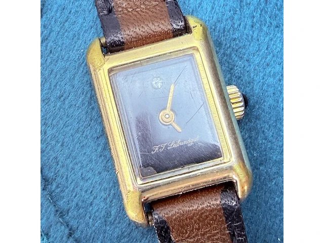 F.t. leibundgut 14kt gouden vintage dameshorloge - afbeelding 1 van  7