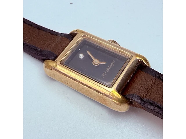 F.t. leibundgut 14kt gouden vintage dameshorloge - afbeelding 3 van  7
