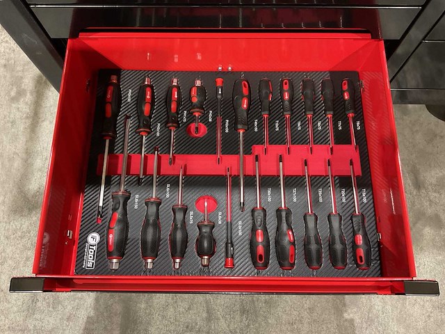 Ftools tool trolley black & red gereedschapswagen - afbeelding 60 van  76