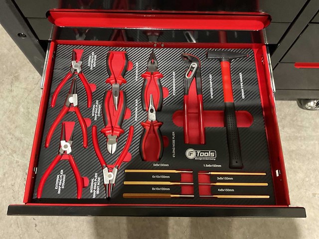 Ftools tool trolley black & red gereedschapswagen - afbeelding 25 van  57