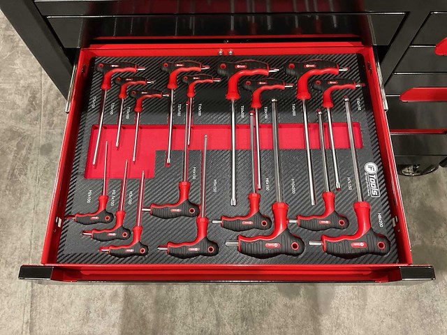 Ftools tool trolley black & red gereedschapswagen - afbeelding 49 van  69