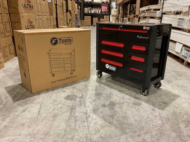 Ftools tool trolley black & red gereedschapswagen - afbeelding 9 van  36