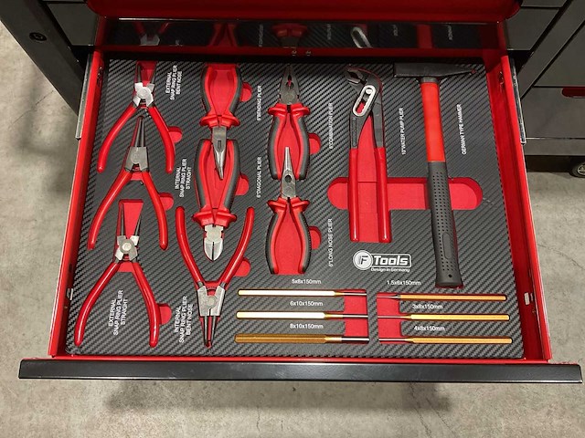 Ftools tool trolley black & red gereedschapswagen - afbeelding 9 van  76