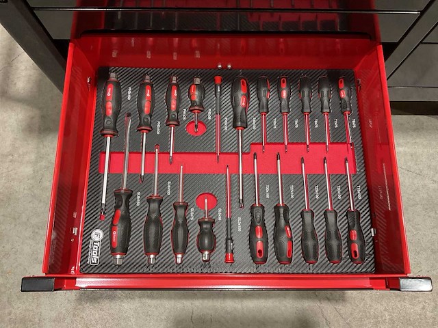 Ftools tool trolley black & red gereedschapswagen - afbeelding 10 van  76