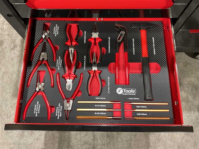 Ftools tool trolley black & red gereedschapswagen - afbeelding 53 van  76