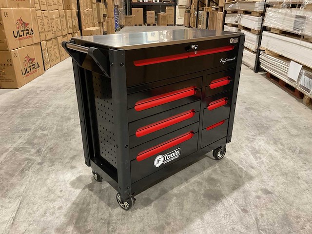 Ftools tool trolley black & red gereedschapswagen - afbeelding 60 van  76